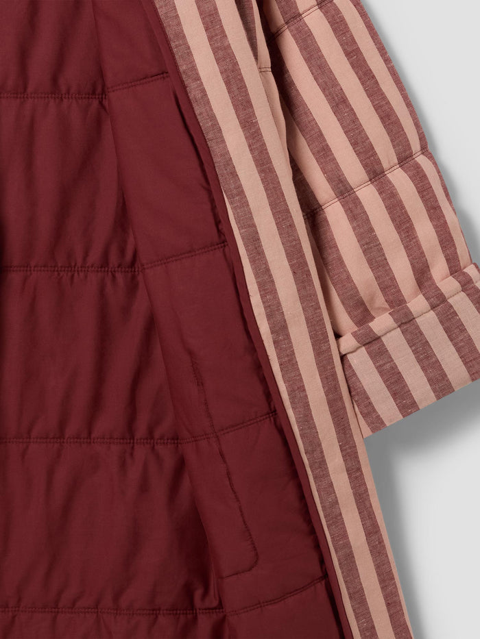 Rhubarb & Rose Pembroke Stripe Linen Blend Housecoat