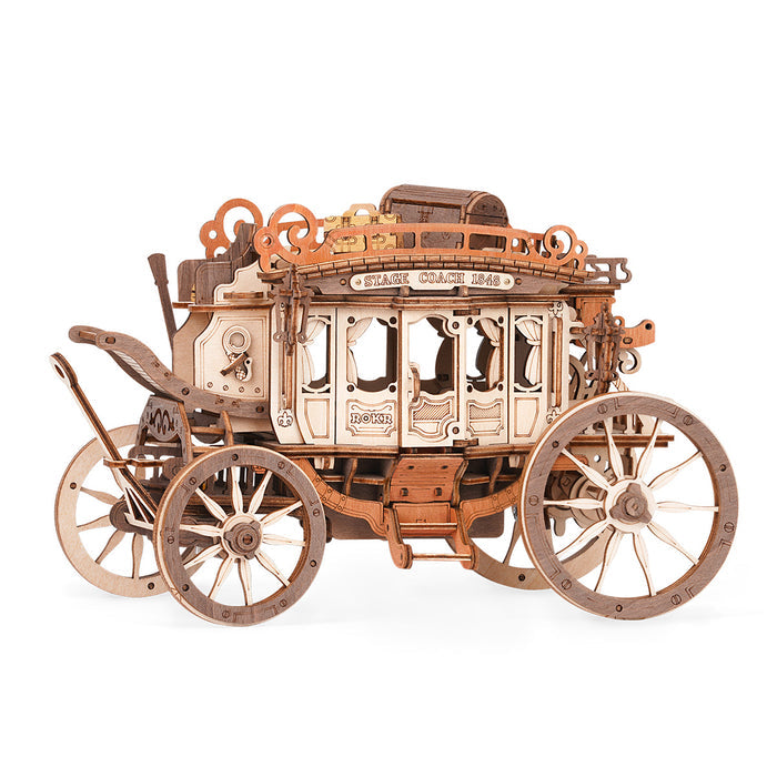 ROBOTIME ROKR Stagecoach Mechanical Music Box 3D Wooden Puzzle AMKA1 [Early Black Friday Flash Sale]