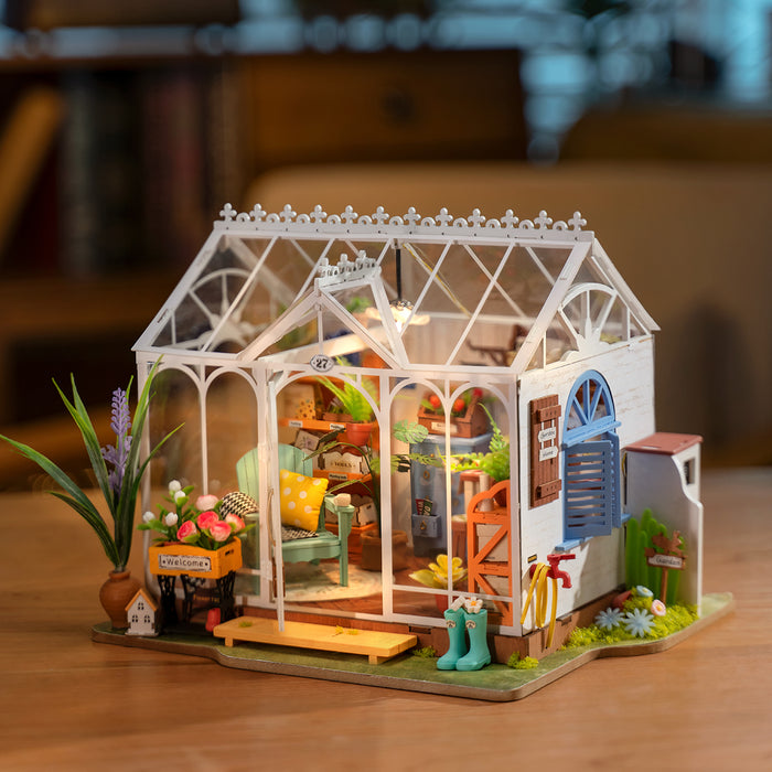 Rolife, Dreamy Garden House DIY Miniature House Kit, DG163, DIY book nook kit, side angle