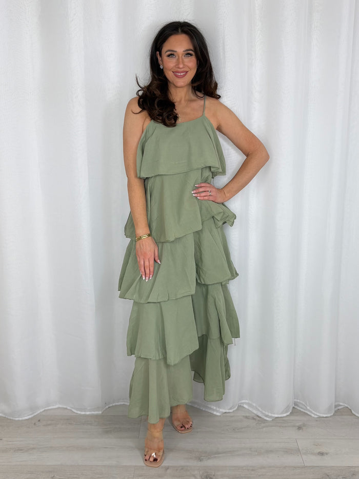 Ruffle Adjustable Strap Maxi Dress (6 Colours)