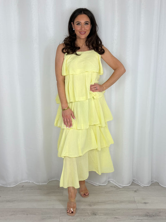 Ruffle Adjustable Strap Maxi Dress (6 Colours)