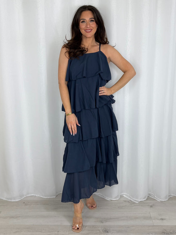 Ruffle Adjustable Strap Maxi Dress (6 Colours)
