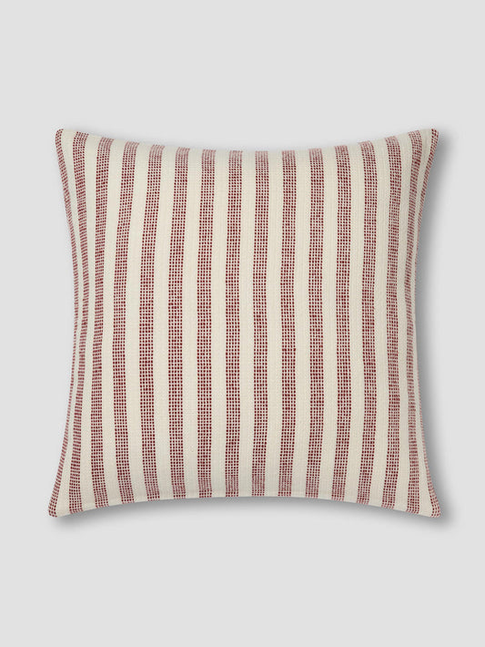 Rust Red Pembroke Stripe Wool Cushion Cover