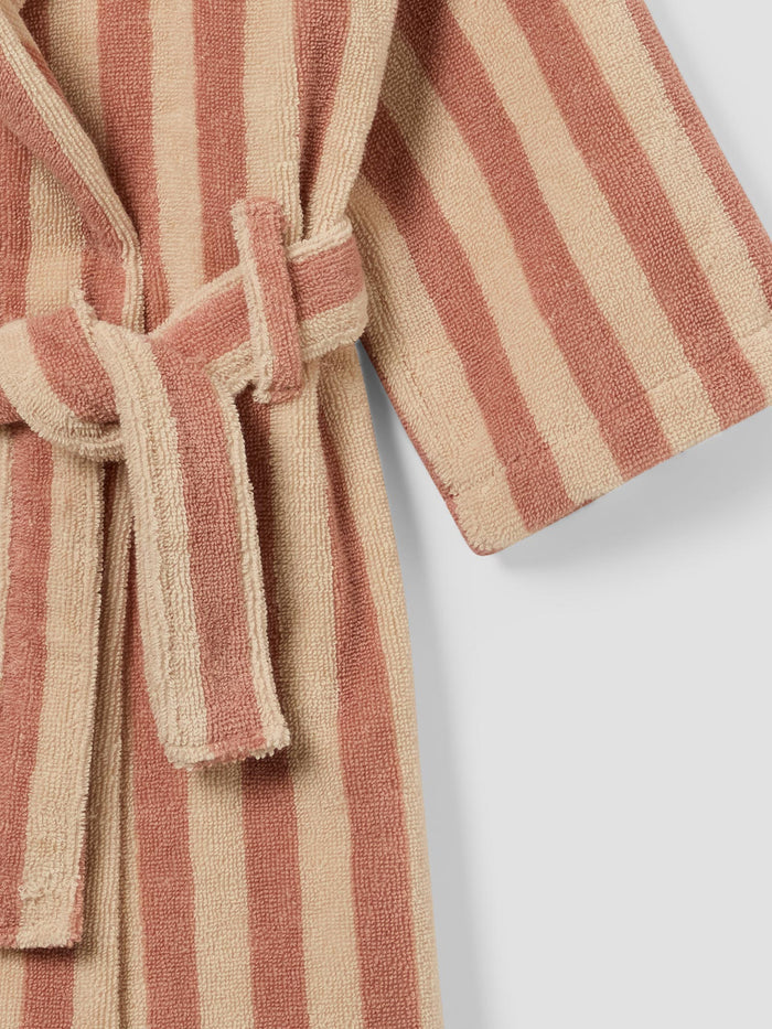 Sand Shell Kids Pembroke Stripe Cotton Robe