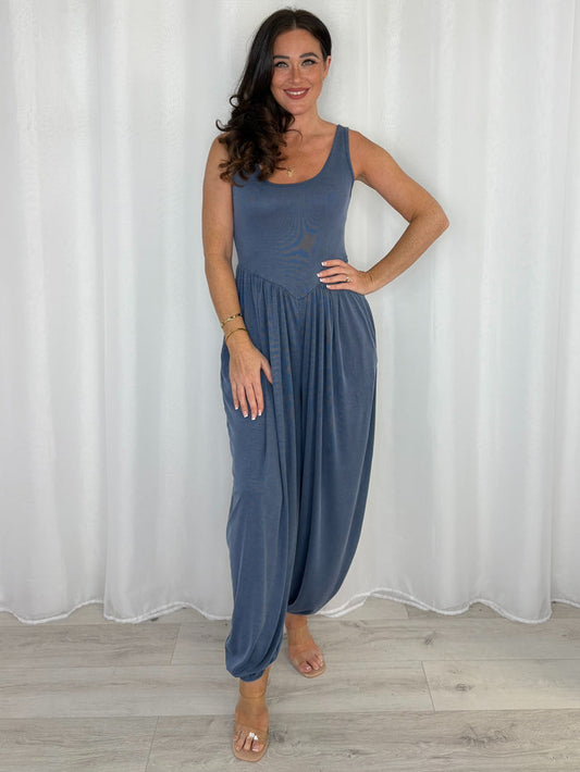 Scoop Neck Harem Jumpsuit (2 Colours)