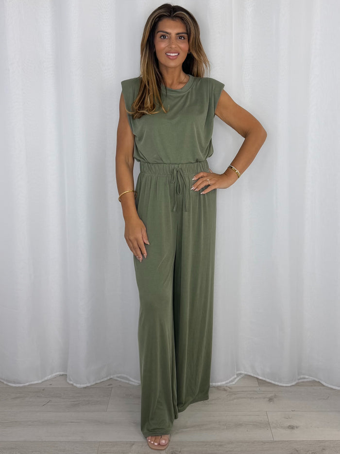Shoulder Pad Sleeveless Trouser Co-Ord (7 Colours)