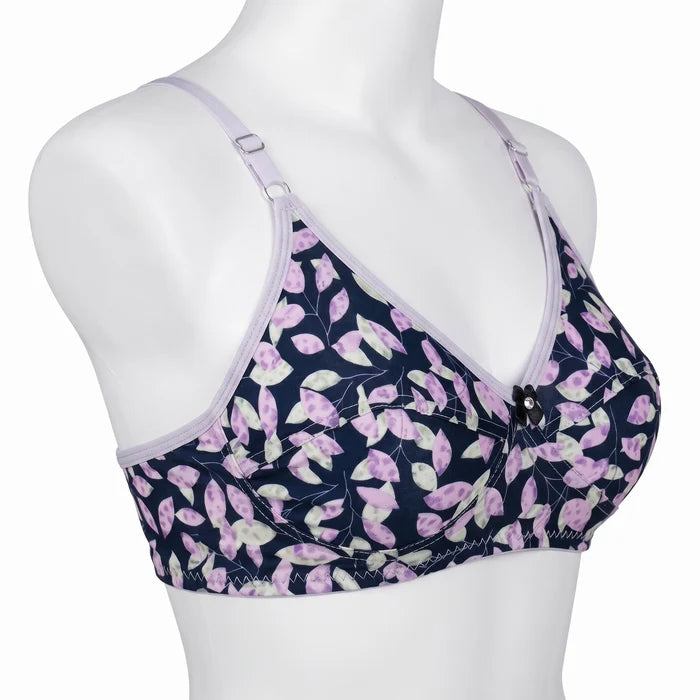 Silqiaa Pack of 2 Cotton Lilac Floral Comfort Bra (A/N: 58)