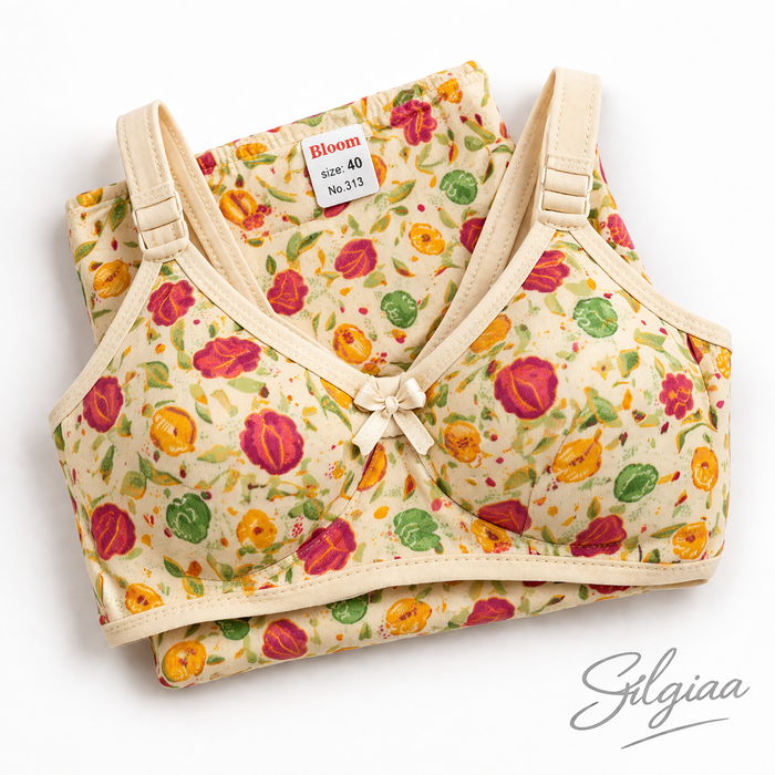 Silqiaa Pack of 2 Floral Soft Cotton Bras  (A/N: 6)