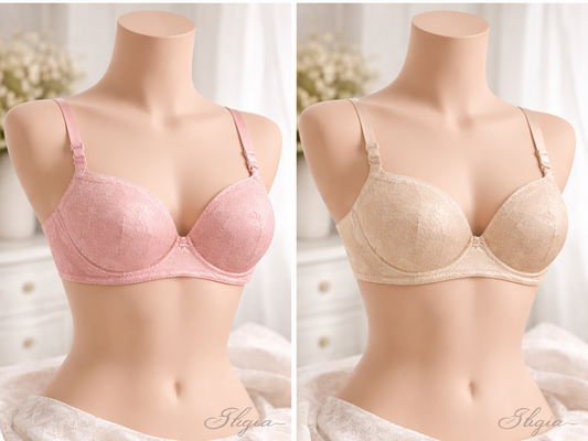 Silqiaa Soft Padded Malai Fabric Bra