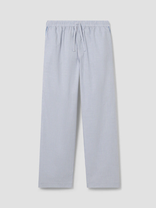 Sky Blue Stripe Cotton Trousers