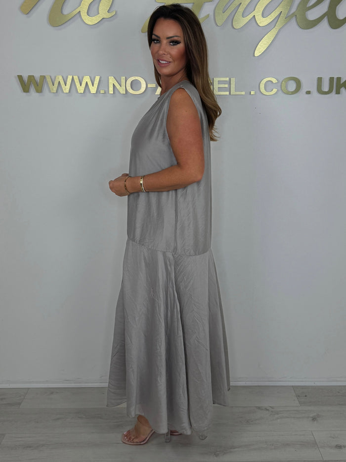 Sleeveless Round Neck Maxi Dress (4 Colours)