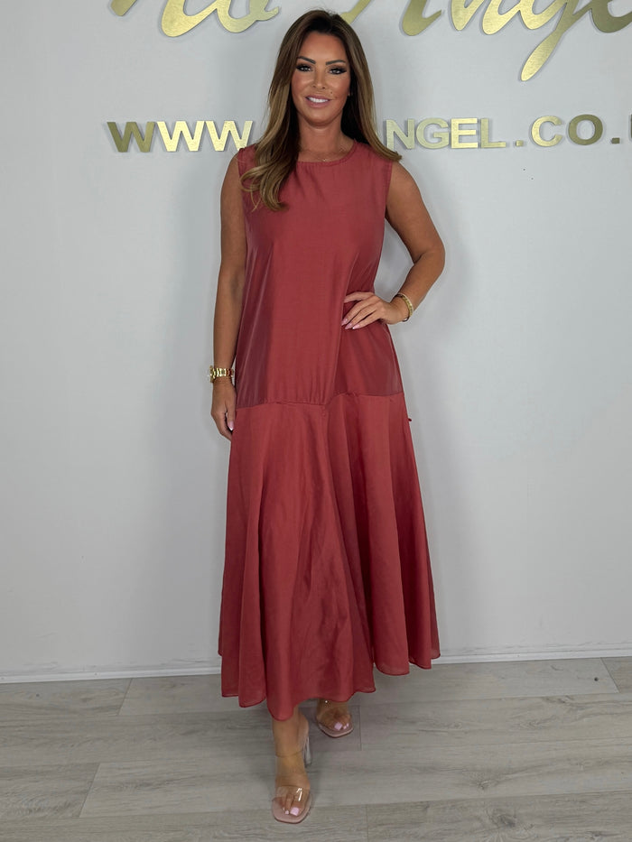 Sleeveless Round Neck Maxi Dress (4 Colours)
