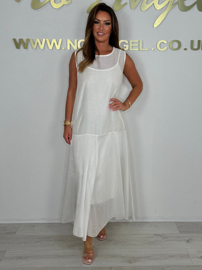 Sleeveless Round Neck Maxi Dress (4 Colours)