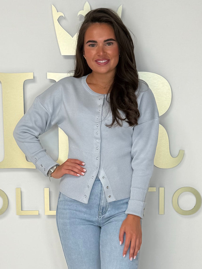 Soft Knit Button Up Ribbed Bottom Cardigan (5 Colours)