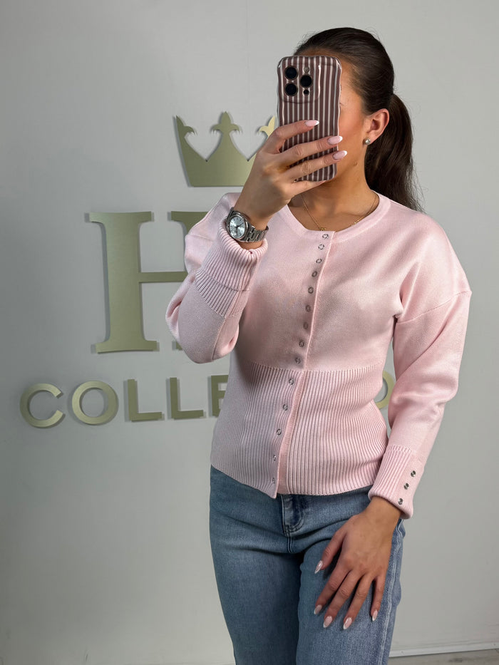 Soft Knit Button Up Ribbed Bottom Cardigan (5 Colours)
