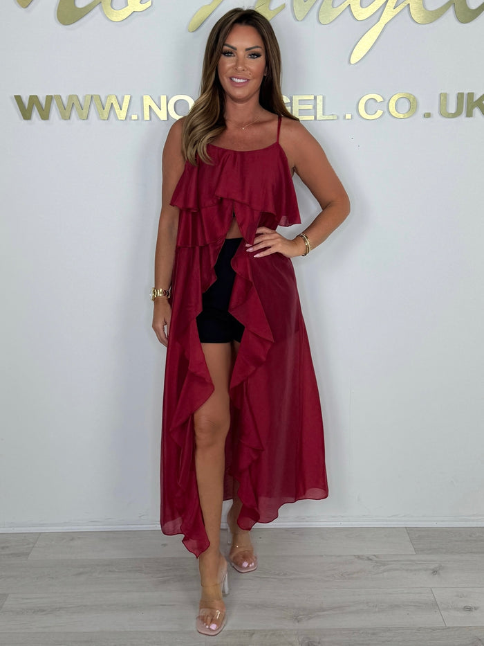 Spaghetti Strap Layered Ruffle Top (4 Colours)