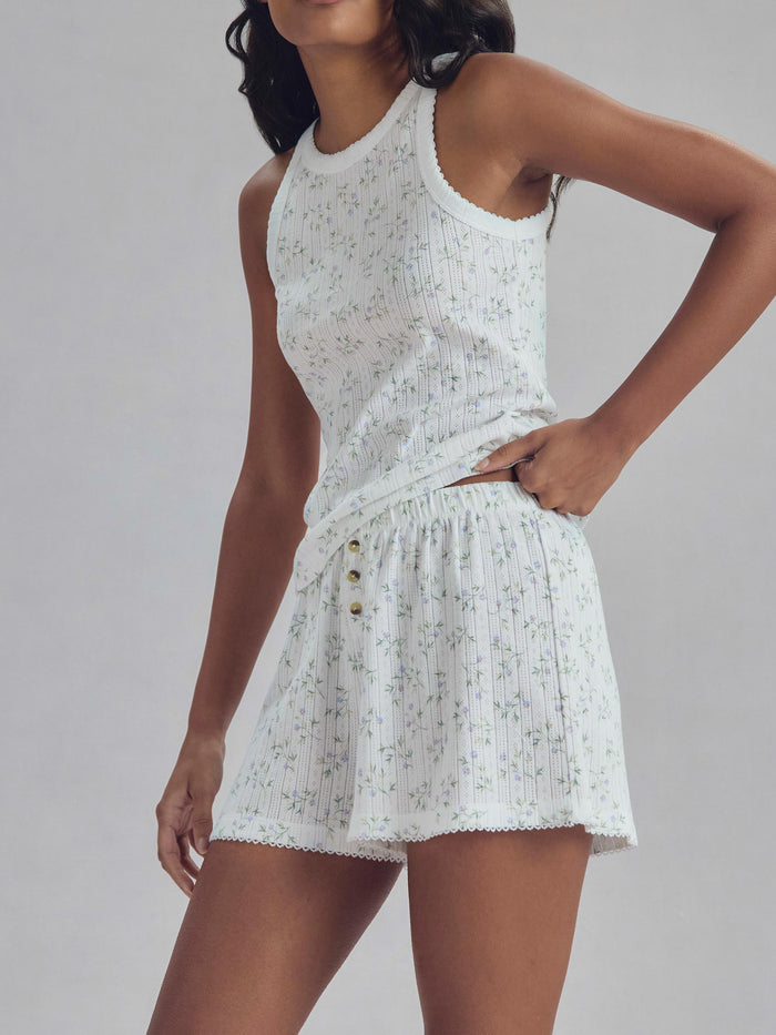 Spring Sprig Pointelle Shorts