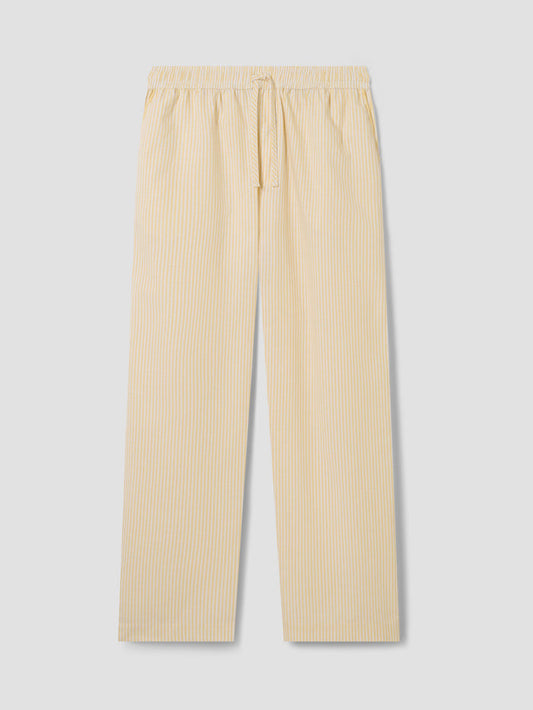 Sunny Yellow Stripe Cotton Trousers