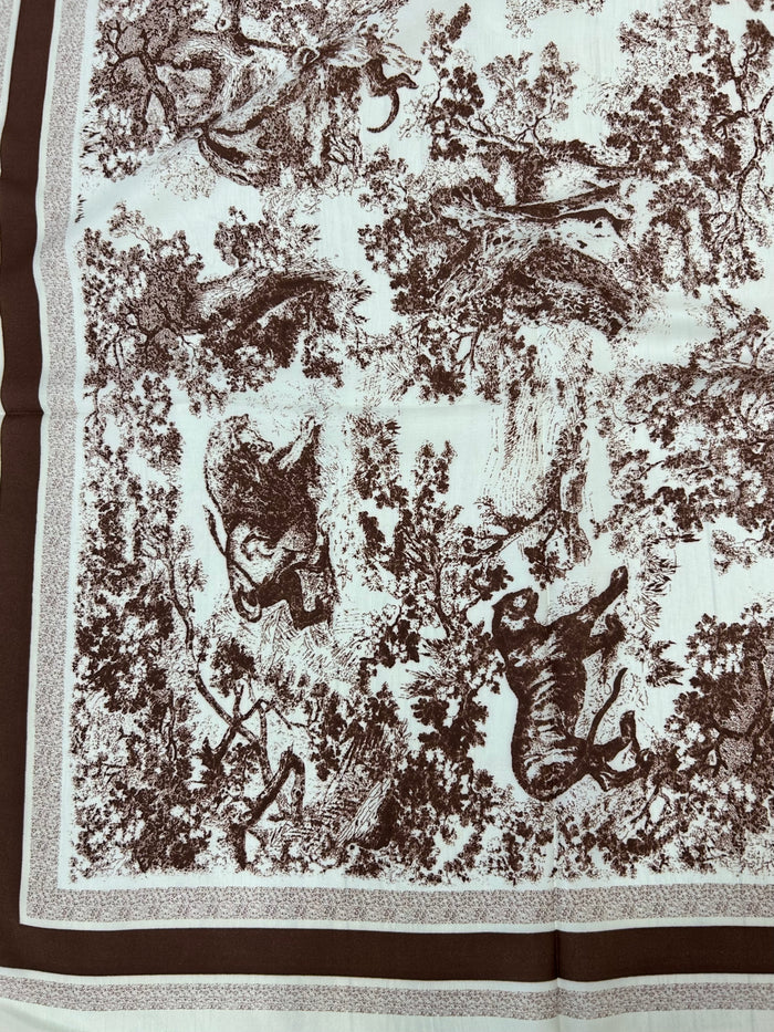 Tree/Animal Pattern Square Neck Scarf (3 Colours)