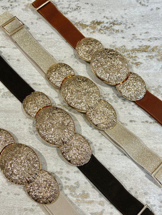 Triple Gold Disk Belt (6 Colours)