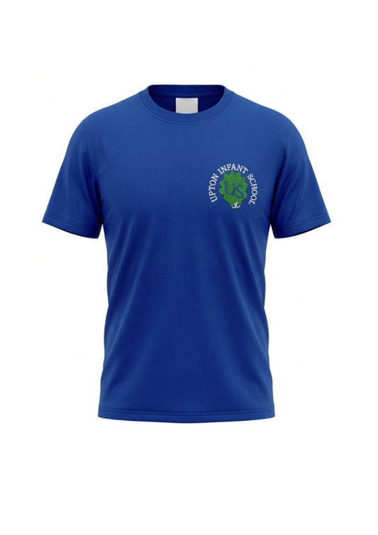 Upton Infant School - PE T-shirt Red/Yellow/Blue