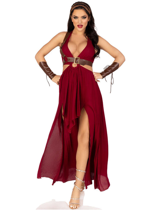 color_burgundy | Leg Avenue Warrior Maiden Costume