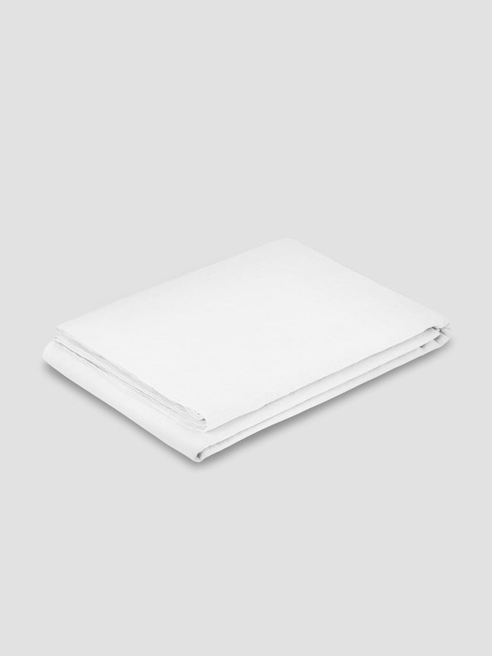 White 100% Linen Flat Sheet