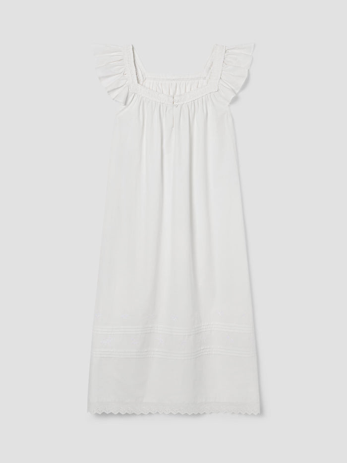White Embroidered Nightie