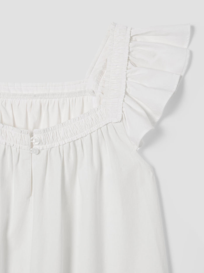 Close up detail of White Embroidered Nightie