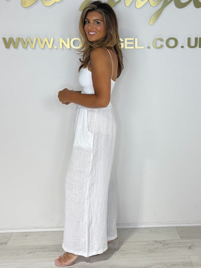 White Linen Trousers