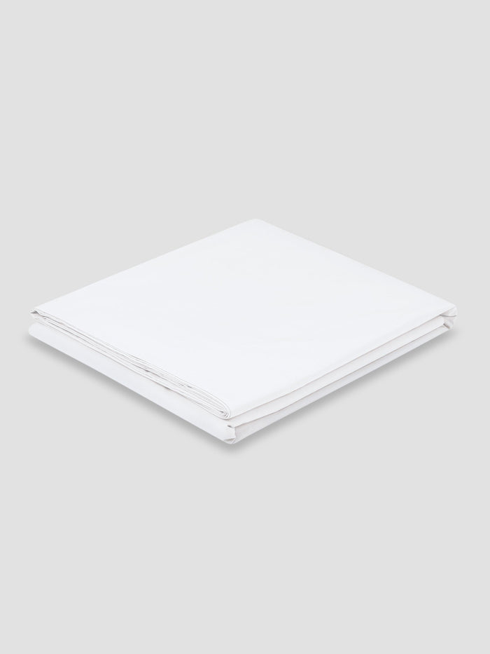 White Washed Cotton Percale Flat Sheet