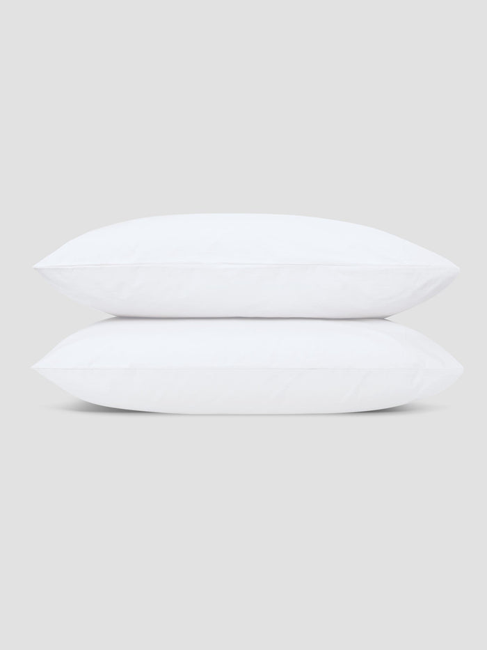 White Washed Cotton Percale Pillowcases (Pair)
