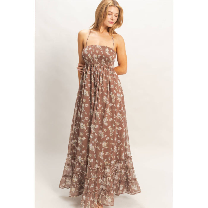 Wildflower Whimsy Smocked Maxi Dress