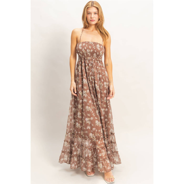 Wildflower Whimsy Smocked Maxi Dress