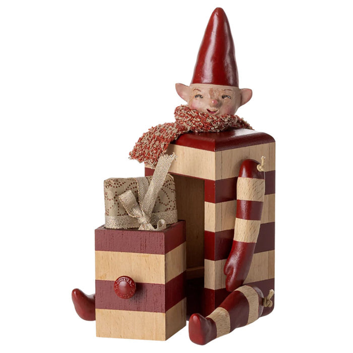 Wooden Elf with Drawer
